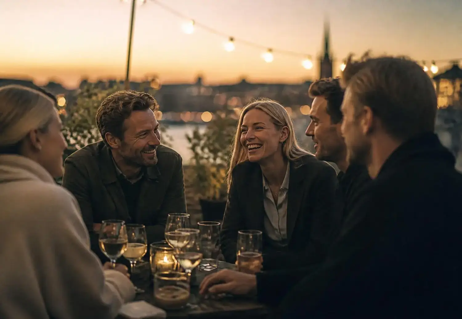 Teamet på Capion & Partners på afterwork efter en arbetsdag