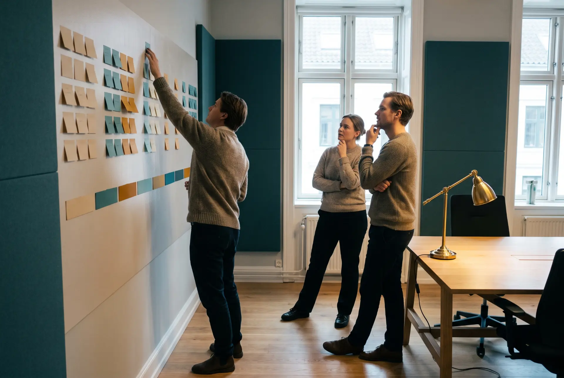 Rådgivare från Capion & Partners i workshop med en kund kring månadsrapporten