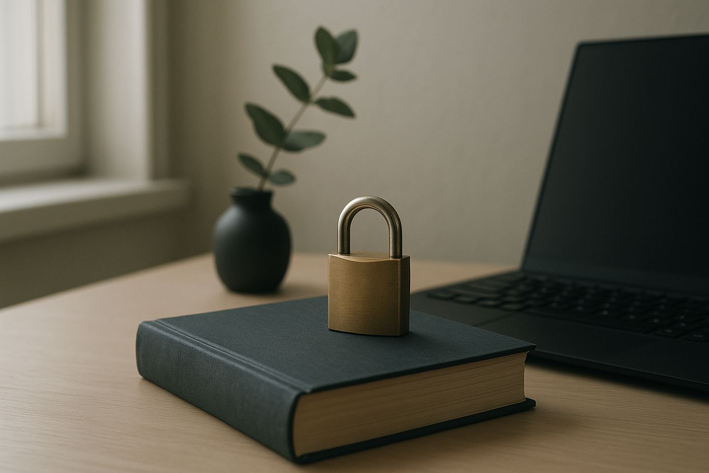 Redaktionellt stilleben som illustrerar vikten av att arbeta med cybersäkerhet
